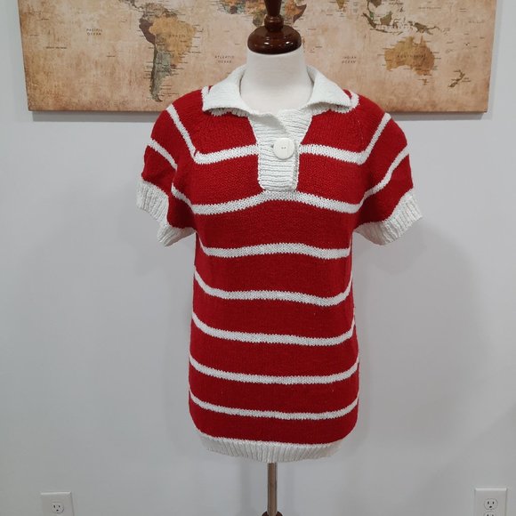 Vtg 60s knit striped polo shirt - Honors brand - Picture 11 of 11